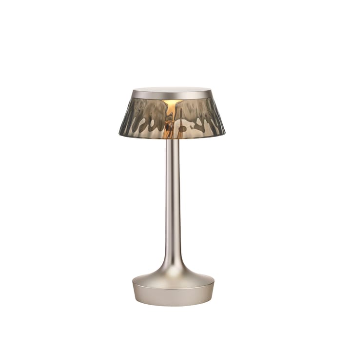 Bon Jour Unplugged bordslampa - Matt chrome-fumée - Flos