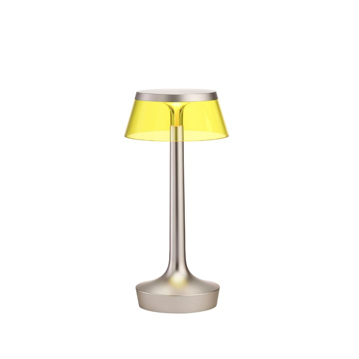 Bon Jour Unplugged bordslampa - Matt chrome-yellow - Flos