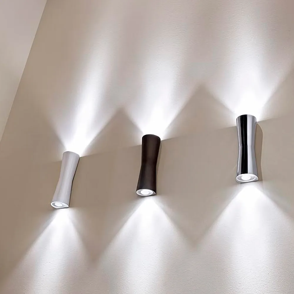 Clessidra 40°+40 vägglampa, Krom Flos