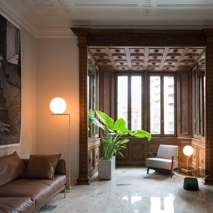 IC lights F1 golvlampa, burgundy Flos