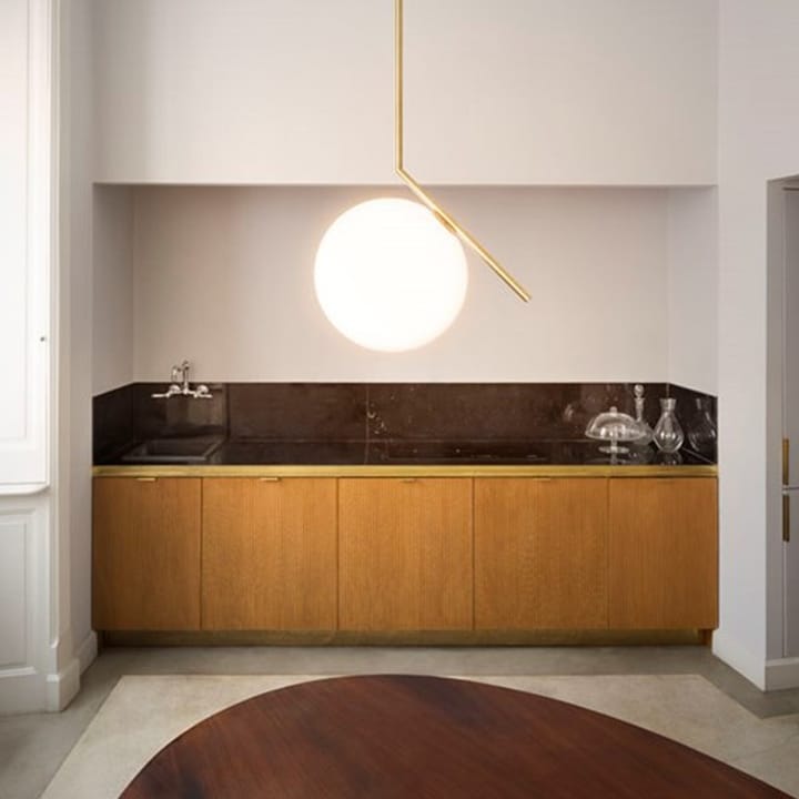 IC lights S2 pendel, krom, opal Flos