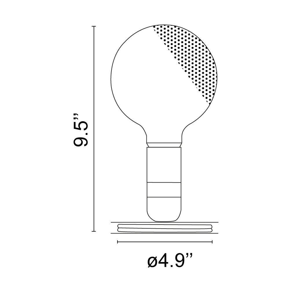 Lampadina bordslampa, Vit Flos
