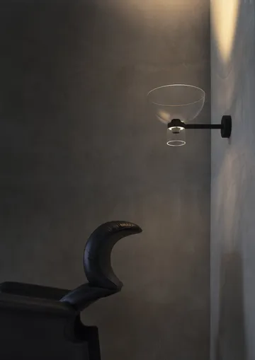 Nocturne Bowl vägglampa - Svart - Flos
