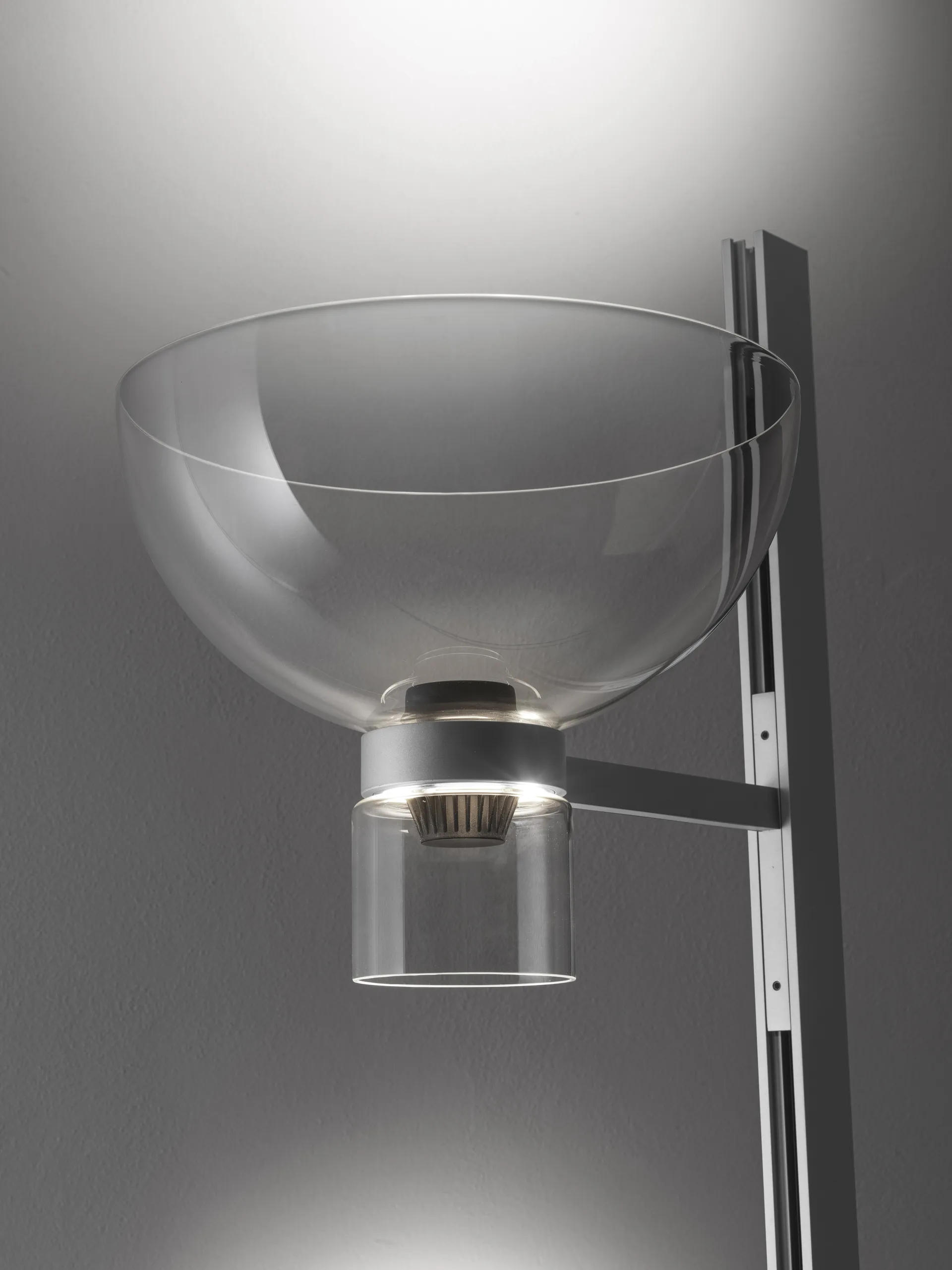 Nocturne F1 bowl golvlampa - silver,  Flos