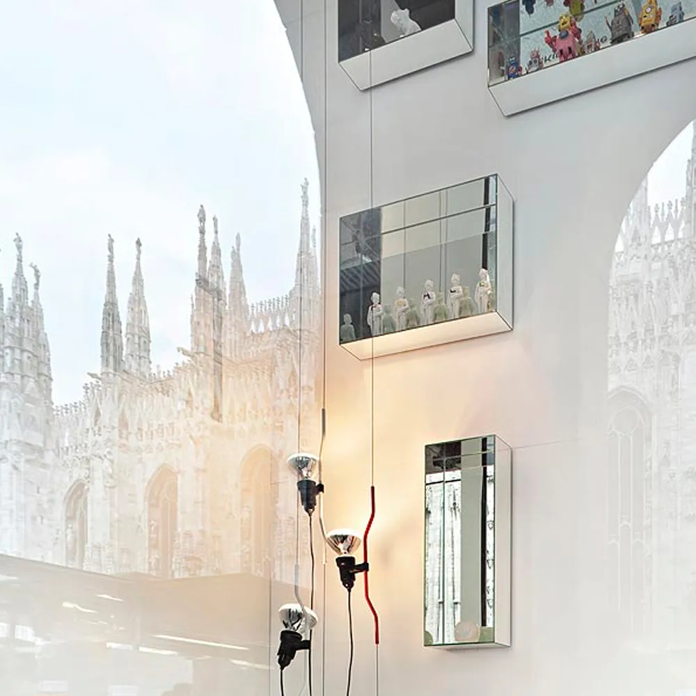 Parentesi golv- och taklampa dimbar, Vit Flos