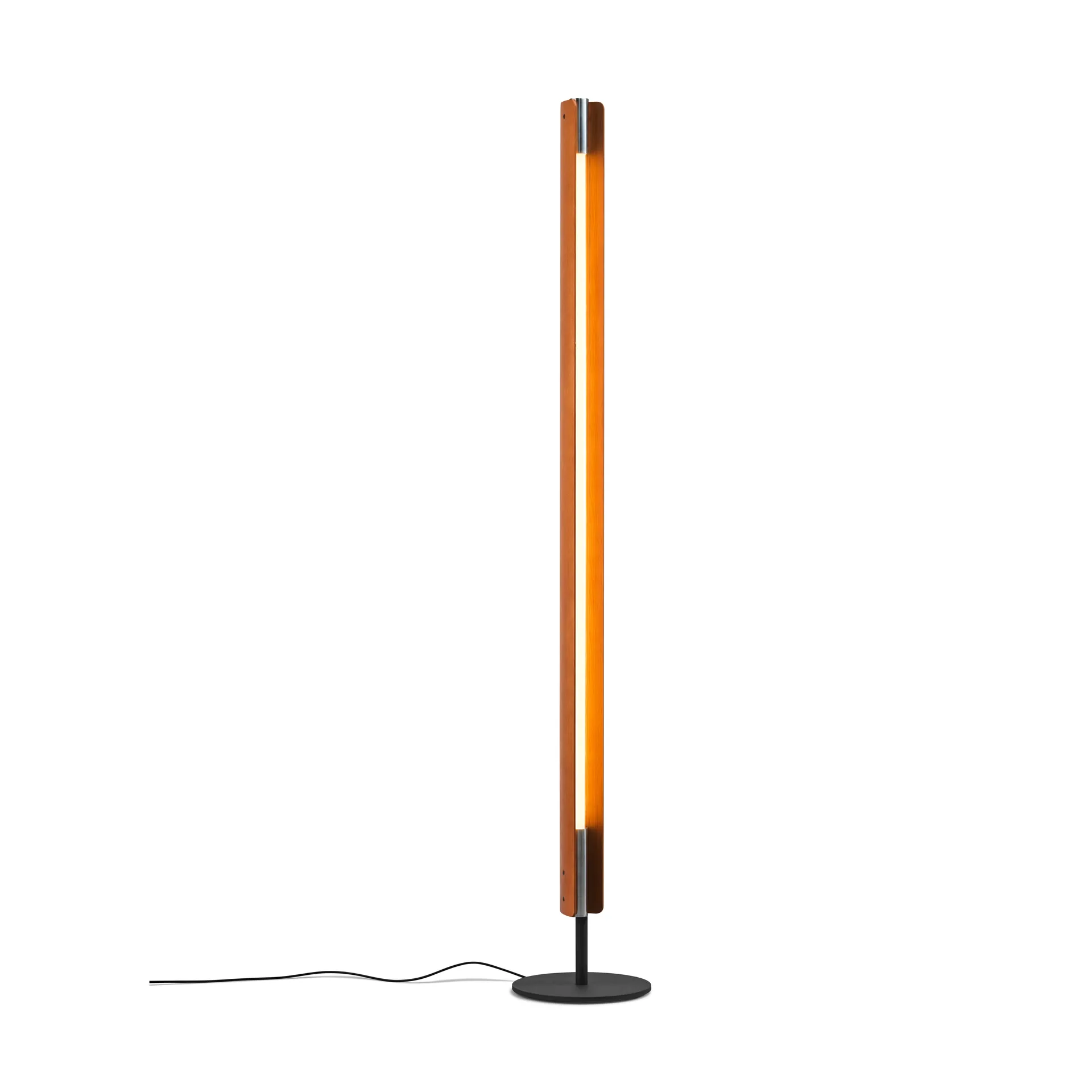 Seki-han golvlampa 226 cm, Heat treatened ash-black metal Flos