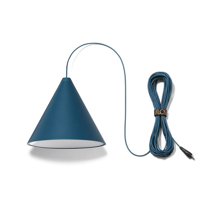 String Light Cone pendel - blå, 22 m kabel - Flos