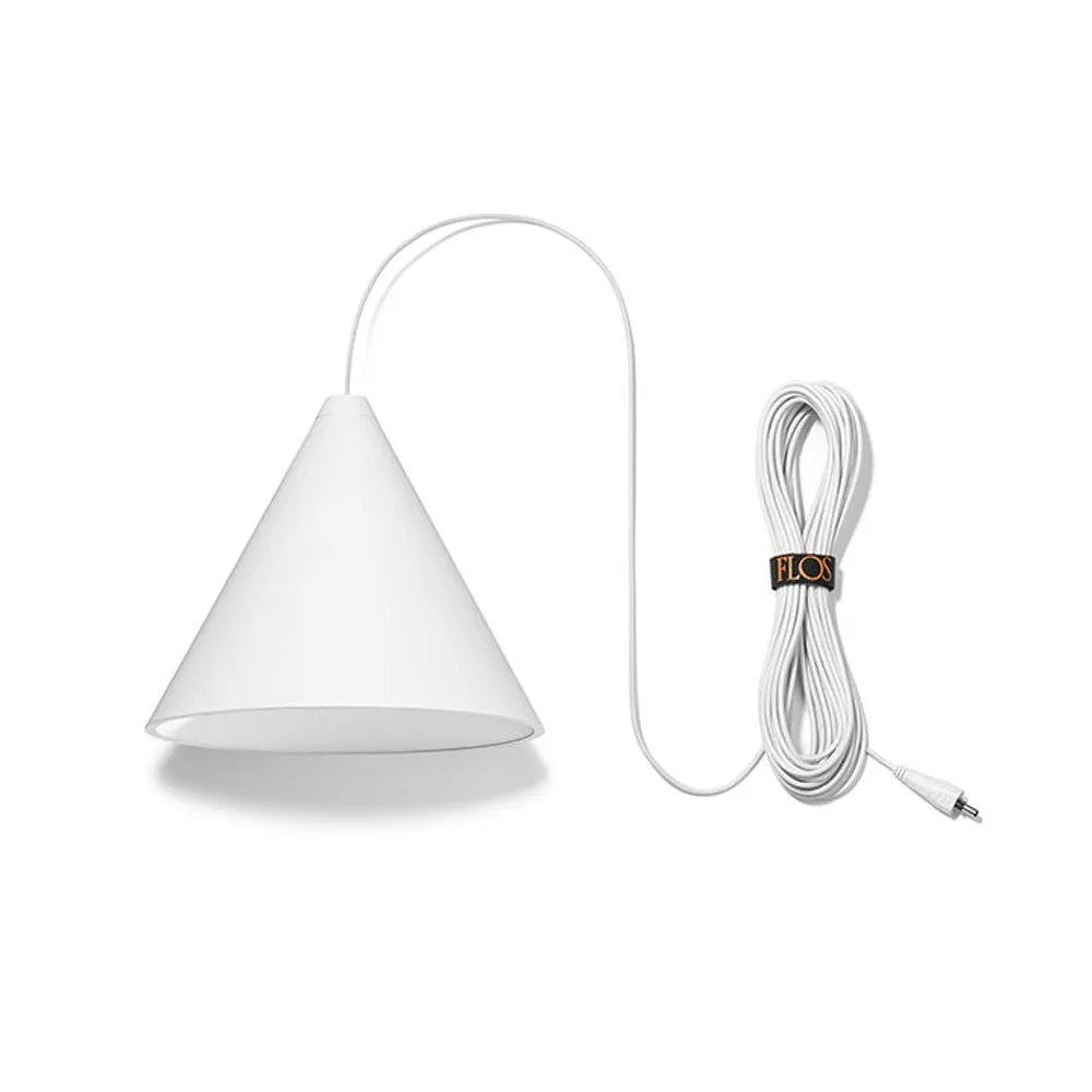 String Light Cone pendel, Vit, 22 m kabel Flos
