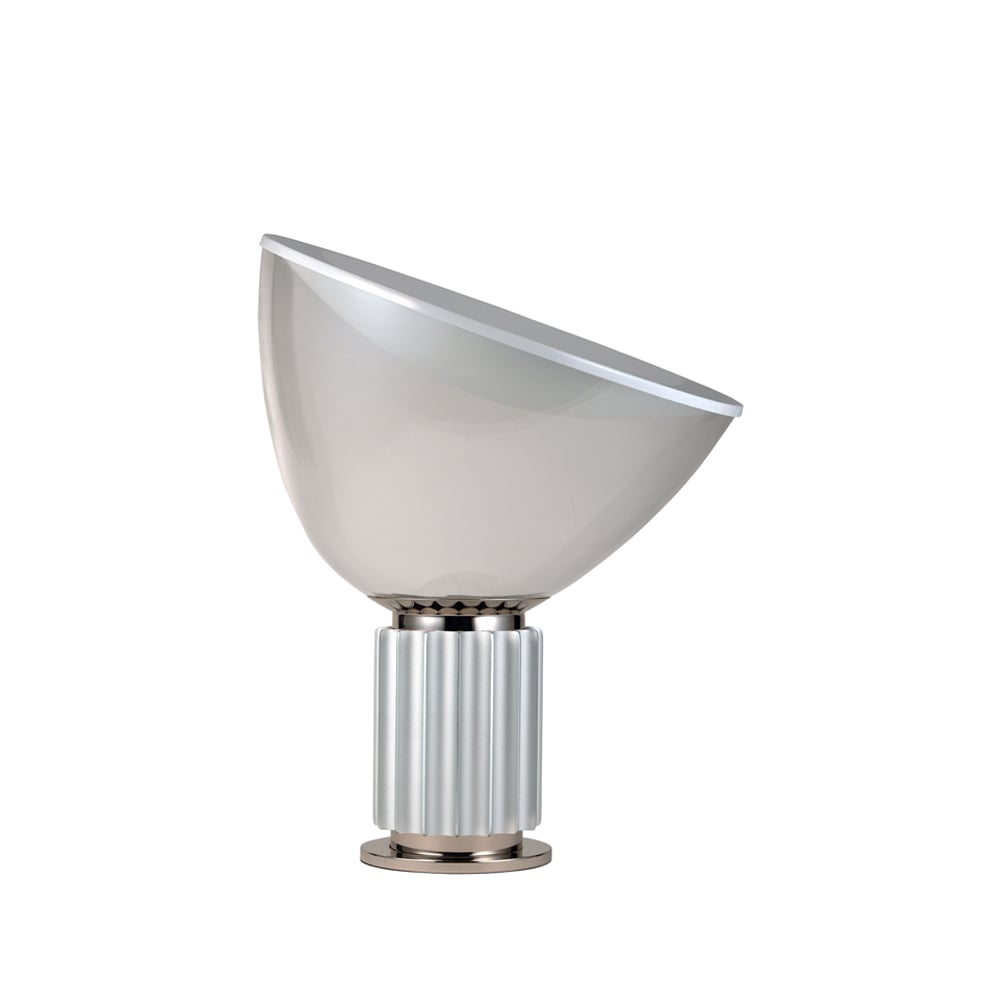 Flos Taccia Small bordslampa LED 48,5 cm silver, glaskupa
