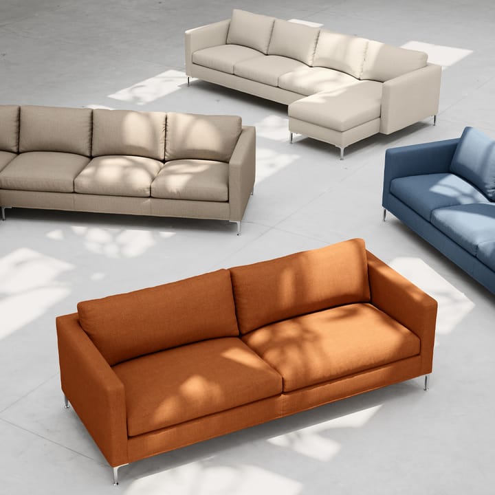 Alex 2,5-sits soffa - Noah 07 light beige-aluminium - Fogia