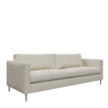 Alex 2,5-sits soffa - Noah 07 light beige-aluminium - Fogia
