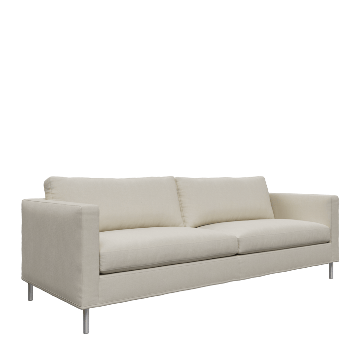 Alex 2,5-sits soffa, Noah 07 light beige-aluminium Fogia