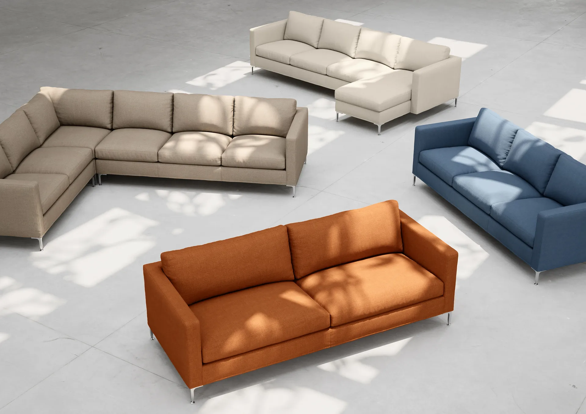 Alex 2,5-sits soffa, Noah 38 dark green-aluminium Fogia