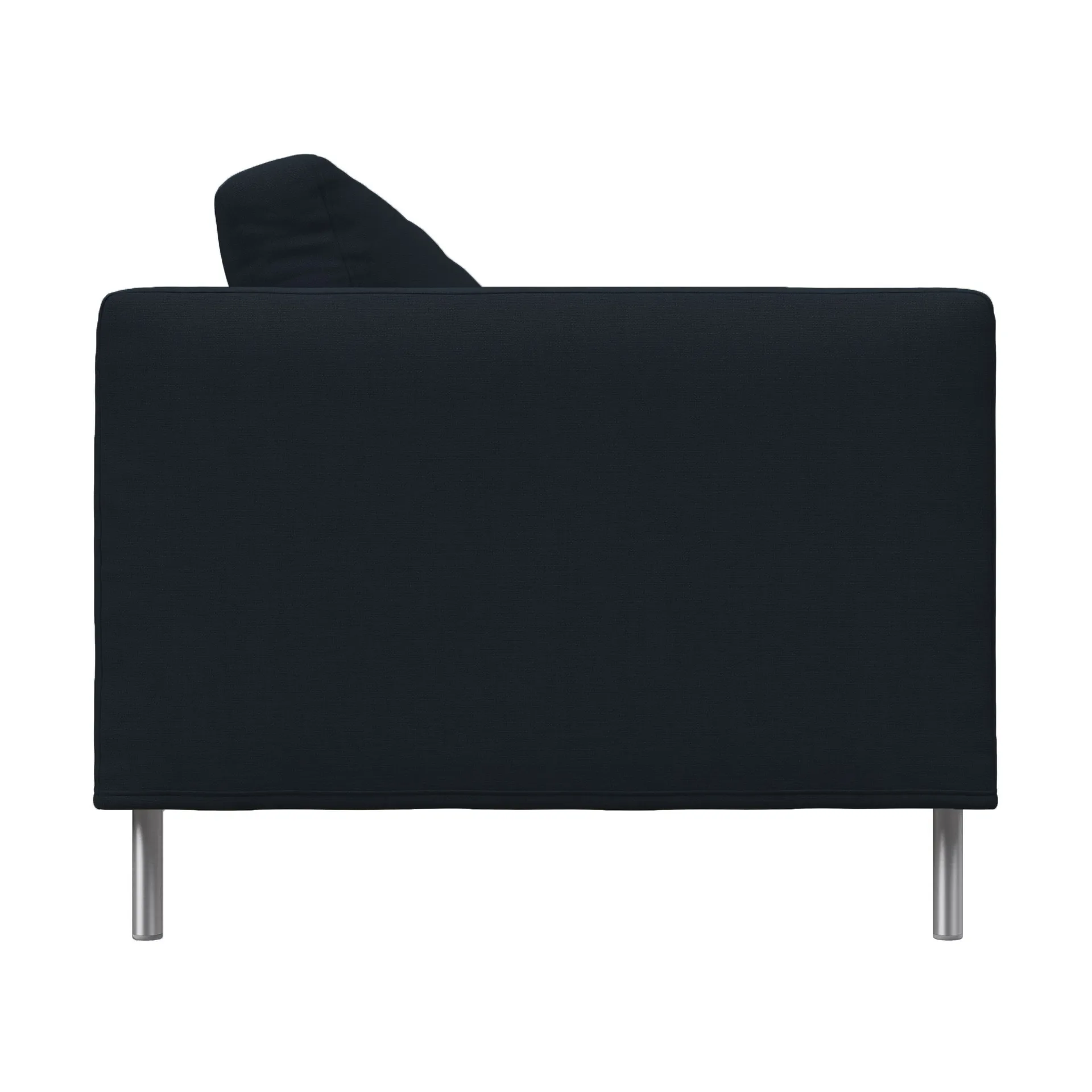 Alex 2,5-sits soffa, Tyg Hiro Dark Blue-aluminiumben Fogia