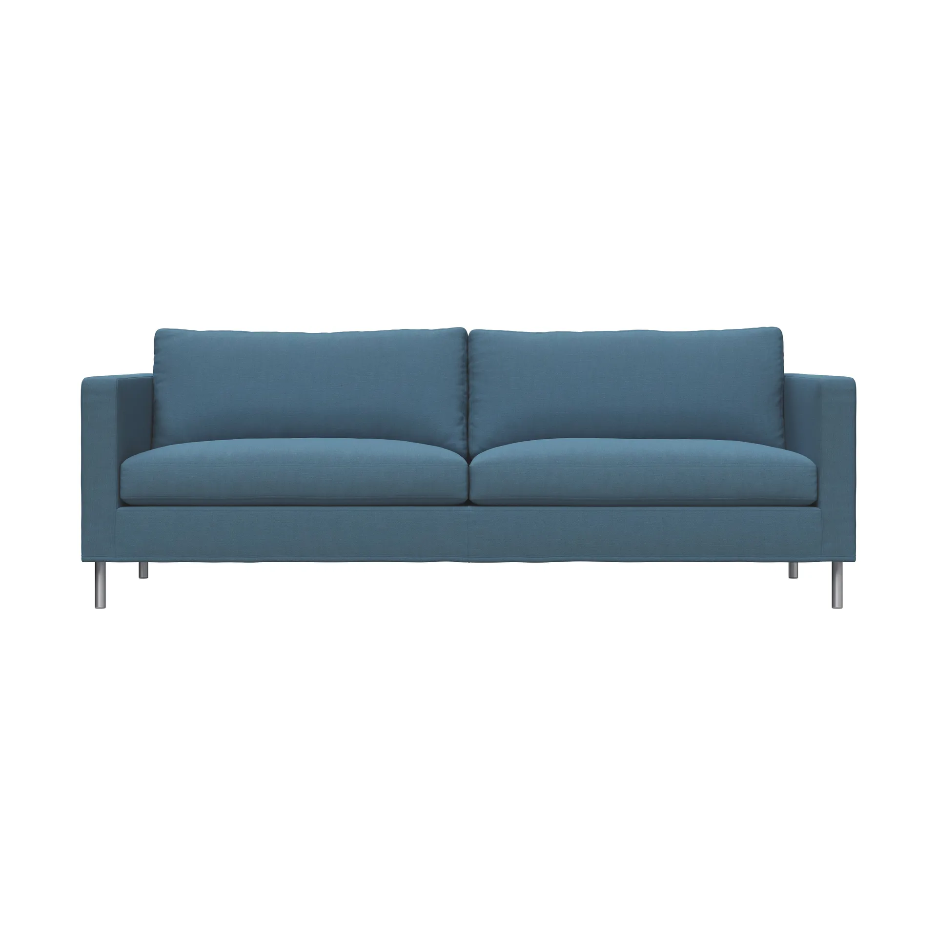 Alex 2,5-sits soffa, Tyg Hiro Light Blue-aluminiumben Fogia