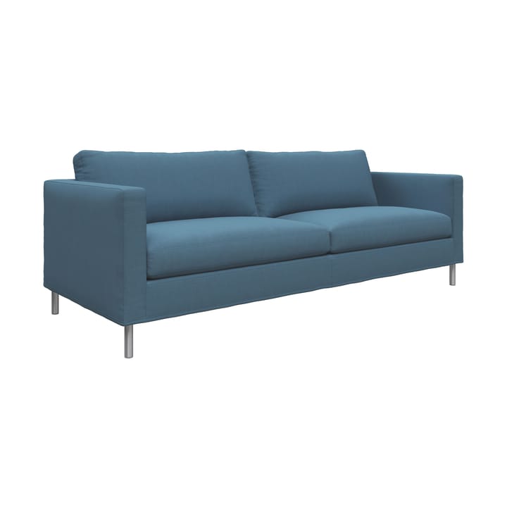 Alex 2,5-sits soffa, Tyg Hiro Light Blue-aluminiumben Fogia