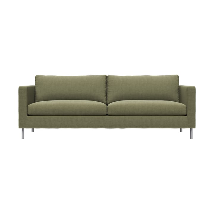Alex 2,5-sits soffa - Tyg Hiro Lightgreen-aluminiumben - Fogia