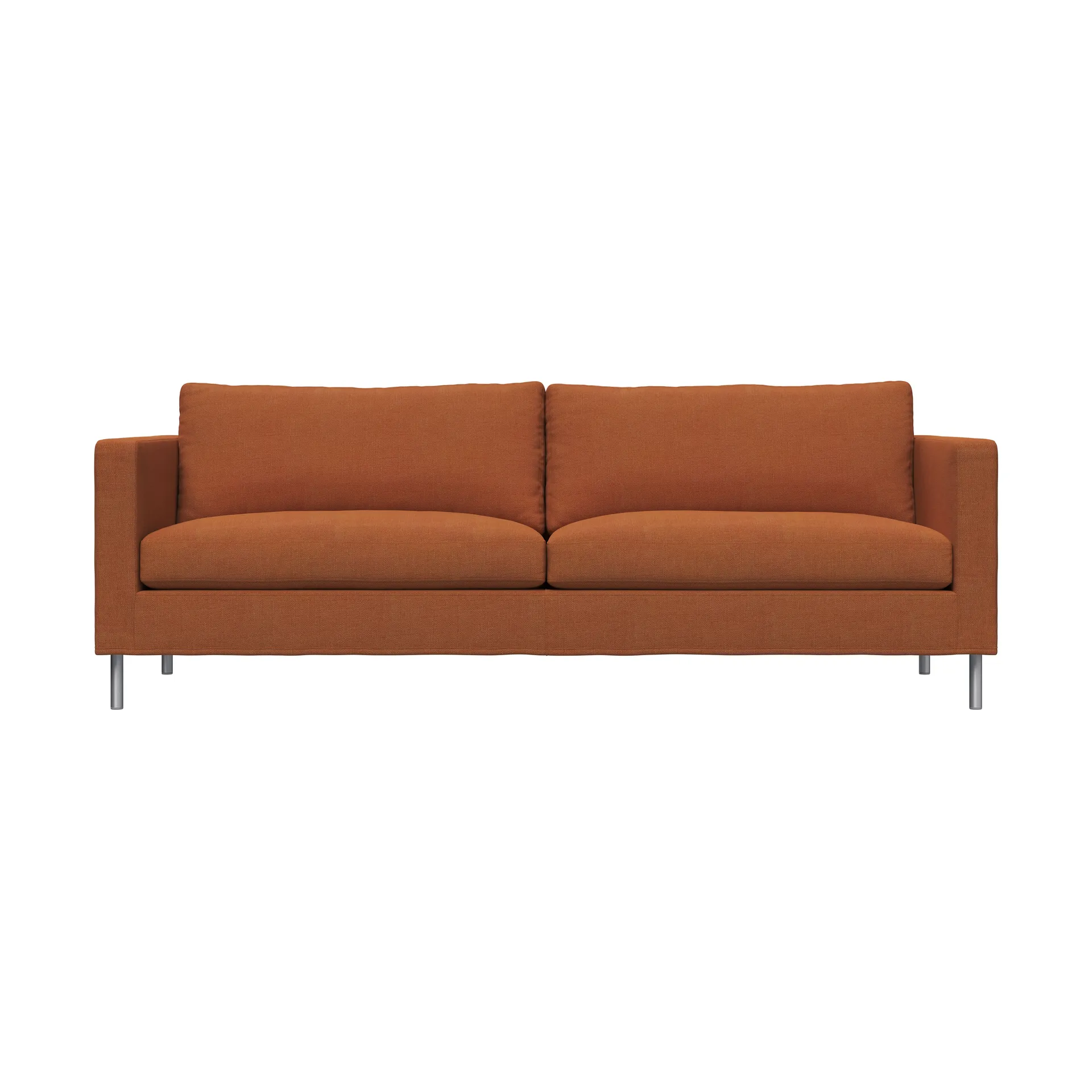 Alex 2,5-sits soffa, Tyg Hiro Rustred-aluminiumben Fogia