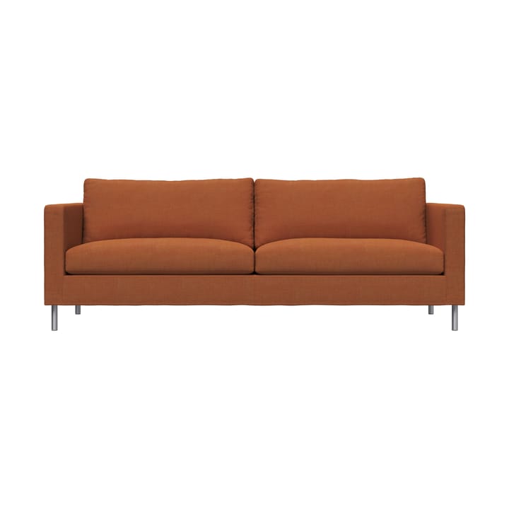 Alex 2,5-sits soffa - Tyg Hiro Rustred-aluminiumben - Fogia