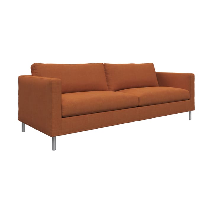 Alex 2,5-sits soffa, Tyg Hiro Rustred-aluminiumben Fogia