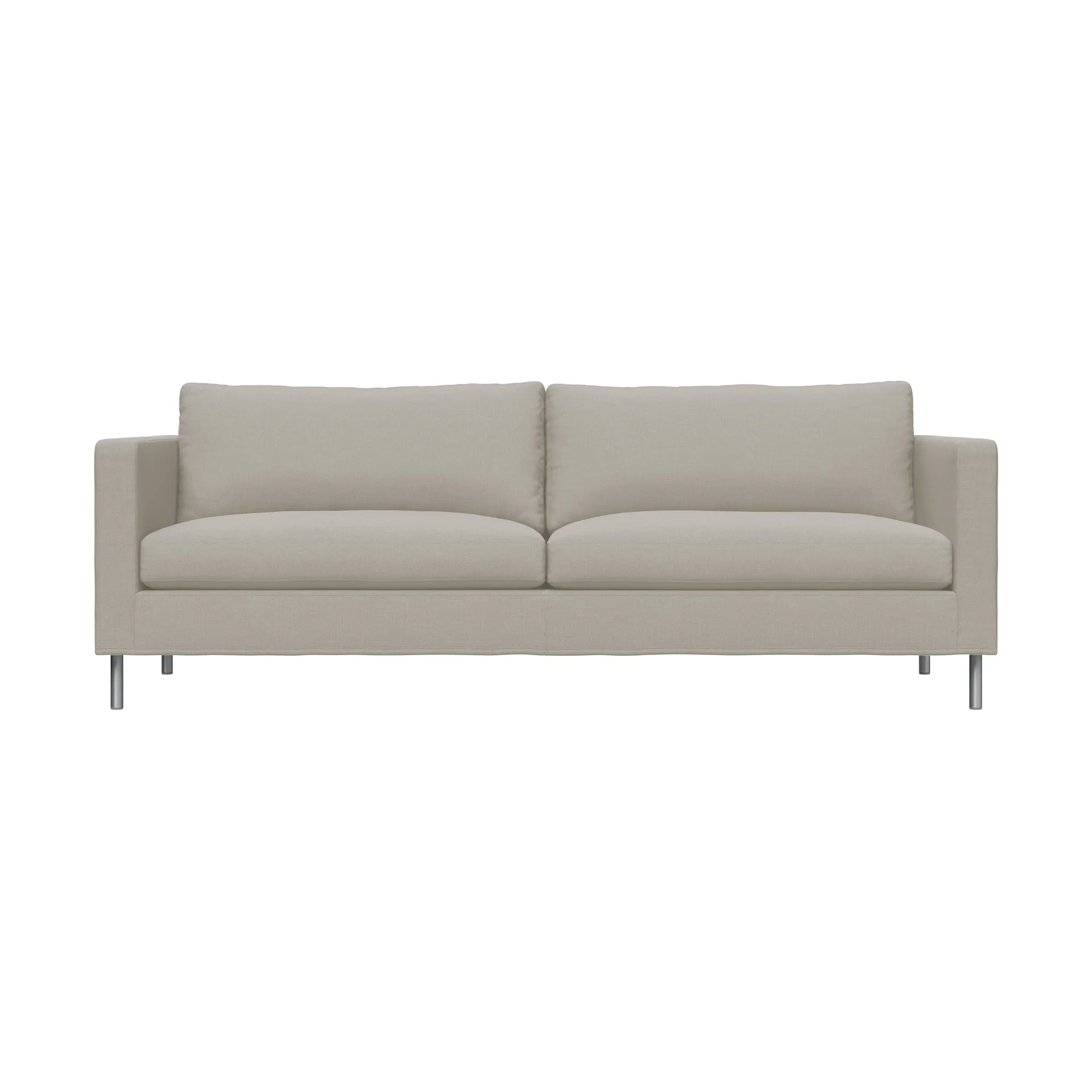 Alex 2,5-sits soffa, Tyg Hiro Sand-aluminiumben Fogia