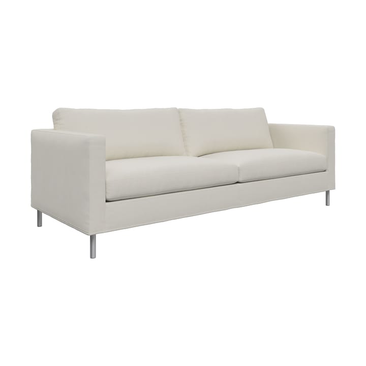 Alex 2,5-sits soffa, Tyg Hiro White-aluminiumben Fogia