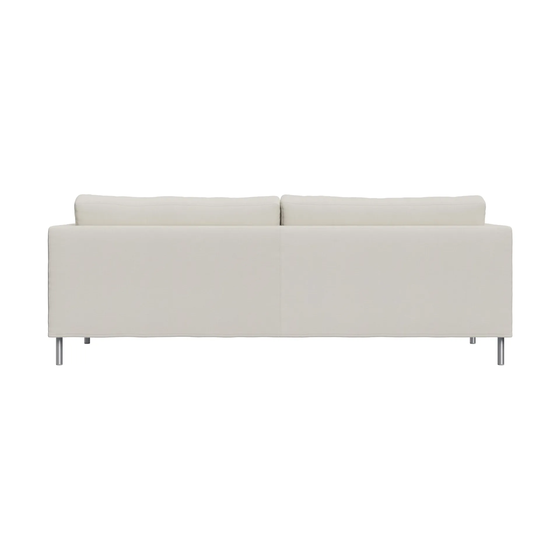 Alex 2,5-sits soffa, Tyg Hiro White-aluminiumben Fogia