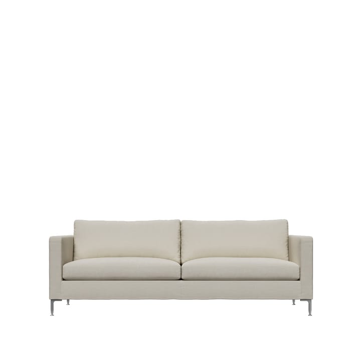 Alex 2,5-sits soffa - tyg noah 07 light beige, aluminiumben - Fogia