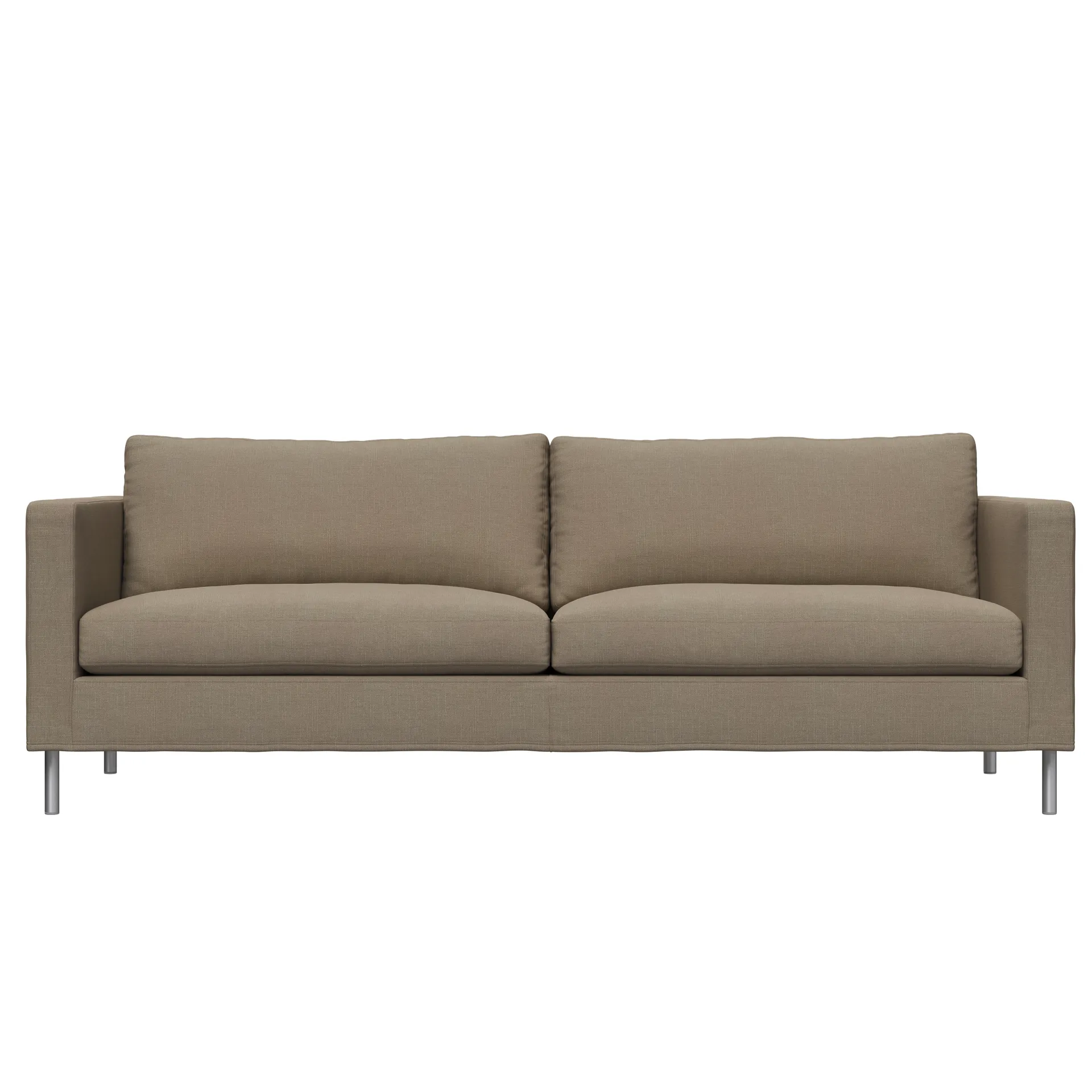 Alex 2,5-sits soffa, tyg noah 18 mole, aluminiumben Fogia