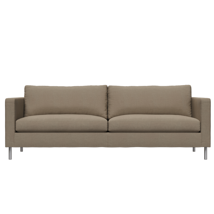 Alex 2,5-sits soffa - tyg noah 18 mole, aluminiumben - Fogia