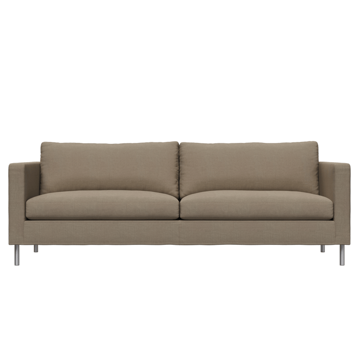 Alex 2,5-sits soffa - tyg noah 18 mole, aluminiumben - Fogia