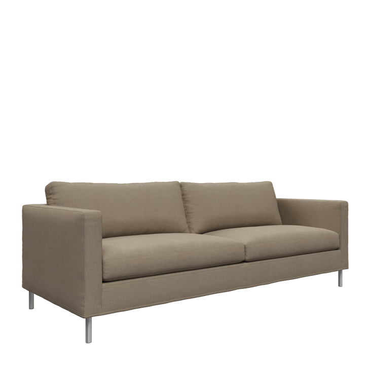 Alex 2,5-sits soffa, tyg noah 18 mole, aluminiumben Fogia