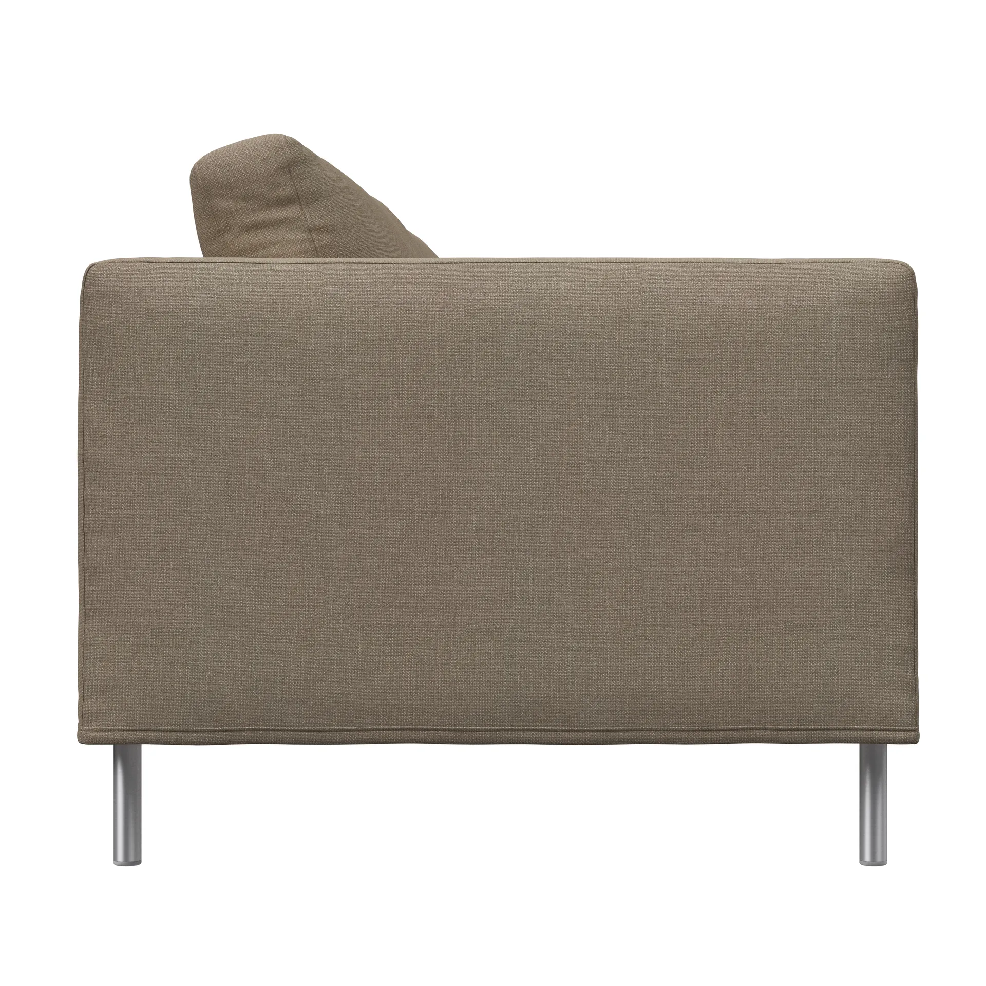 Alex 2,5-sits soffa, tyg noah 18 mole, aluminiumben Fogia