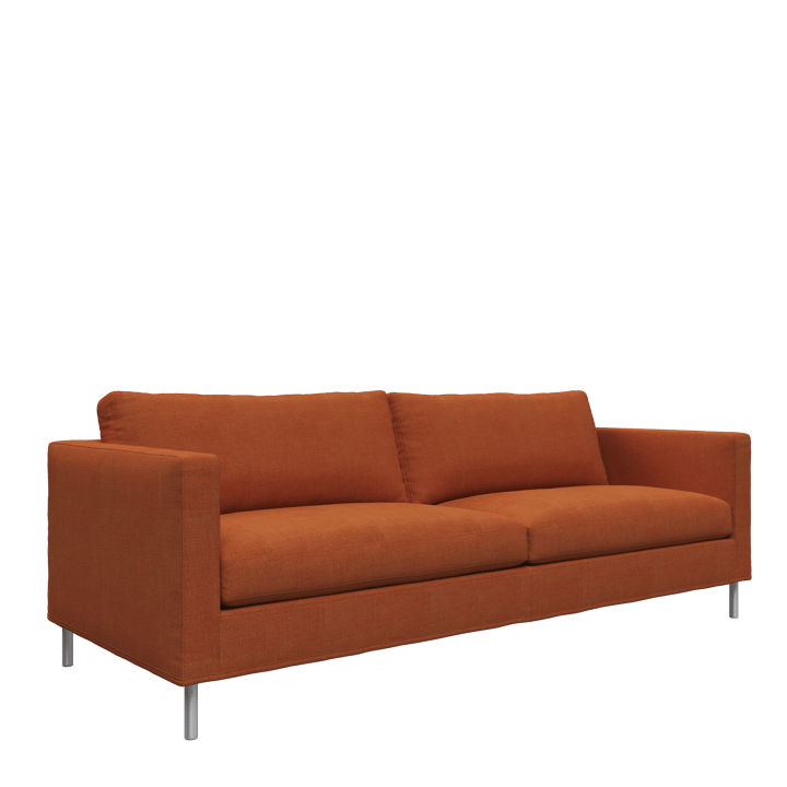 Alex 2,5-sits soffa, tyg noah 26 rust, aluminiumben Fogia