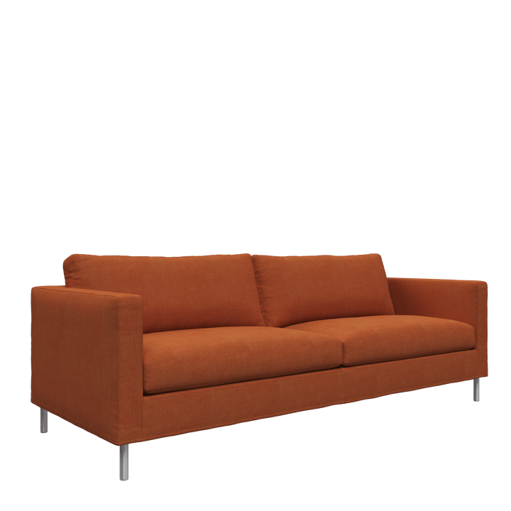 Alex 2,5-sits soffa - tyg noah 26 rust, aluminiumben - Fogia