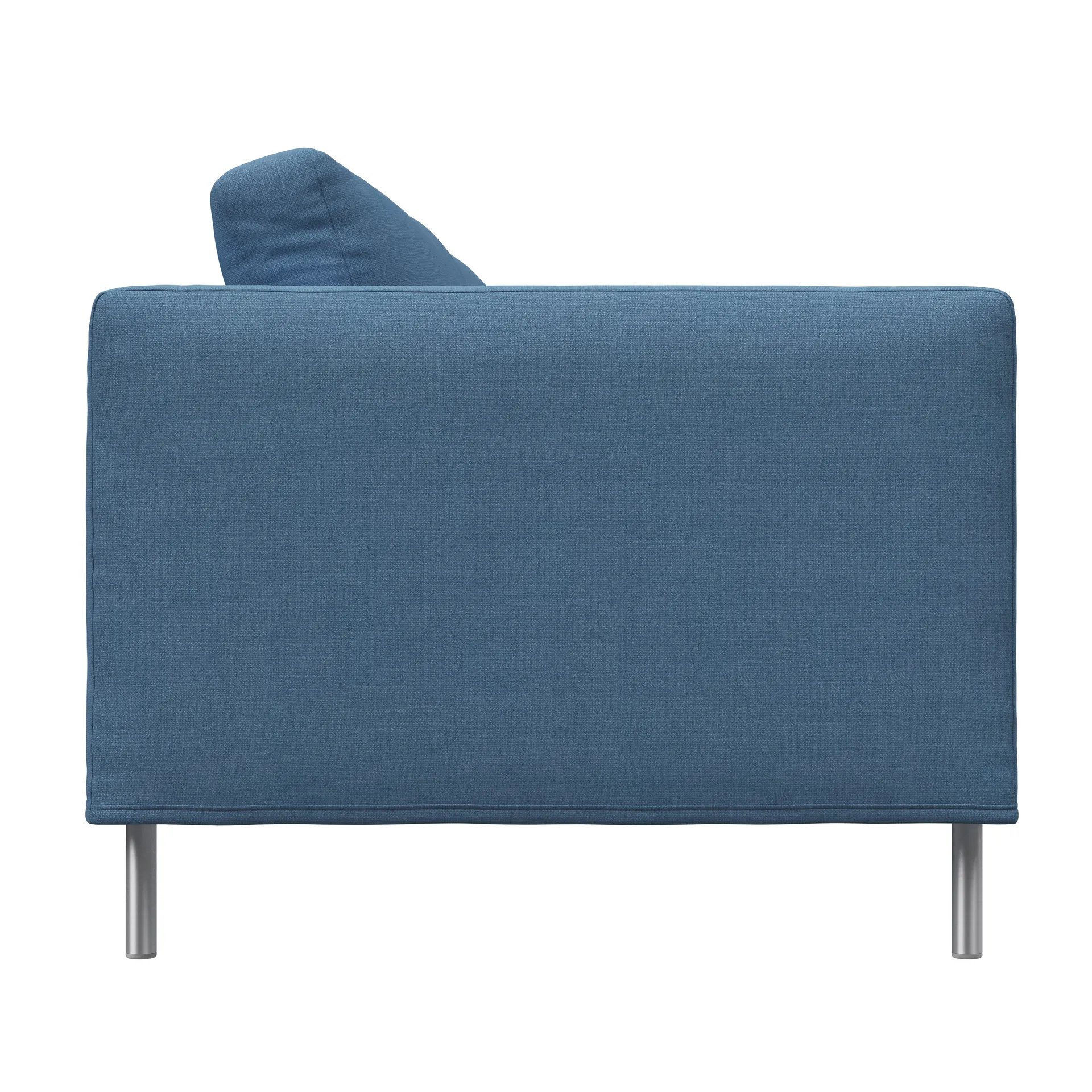 Alex 2,5-sits soffa, tyg noah 45 blue, aluminiumben Fogia