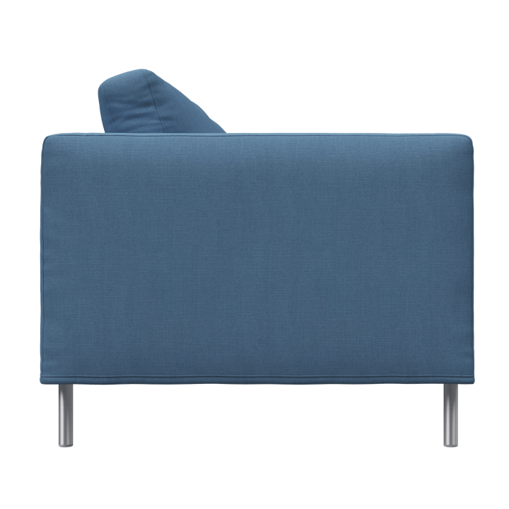 Alex 2,5-sits soffa, tyg noah 45 blue, aluminiumben Fogia
