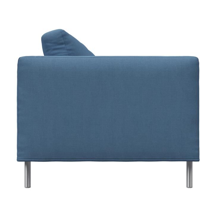 Alex 2,5-sits soffa - tyg noah 45 blue, aluminiumben - Fogia