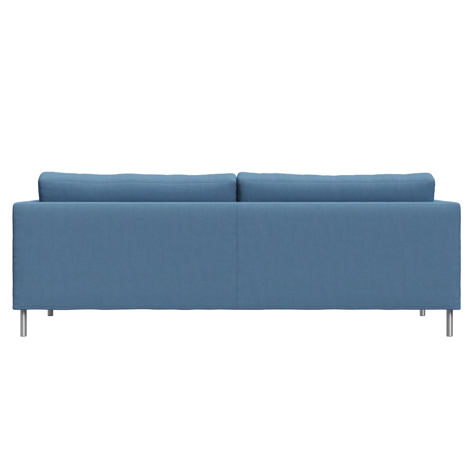 Alex 2,5-sits soffa, tyg noah 45 blue, aluminiumben Fogia