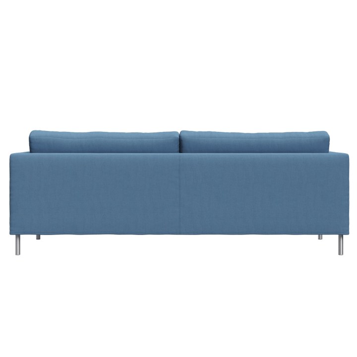 Alex 2,5-sits soffa, tyg noah 45 blue, aluminiumben Fogia
