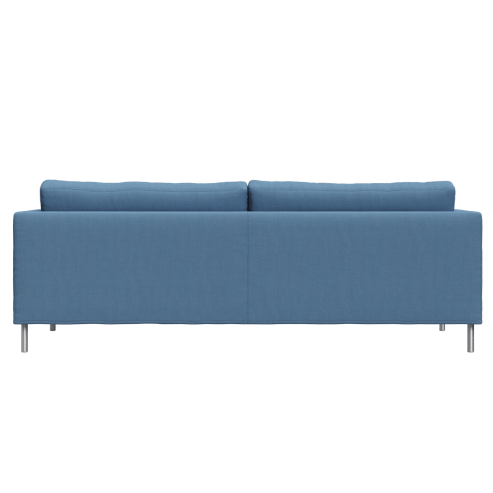 Alex 2,5-sits soffa - tyg noah 45 blue, aluminiumben - Fogia