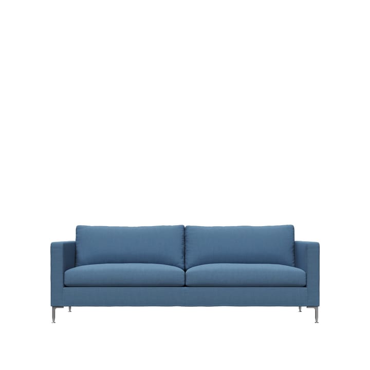 Alex 2,5-sits soffa - tyg noah 45 blue, aluminiumben - Fogia