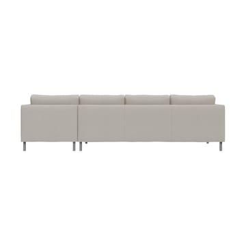 Alex 3-sits soffa chaise lounge höger - Tyg Hiro Sand-aluminiumben - Fogia