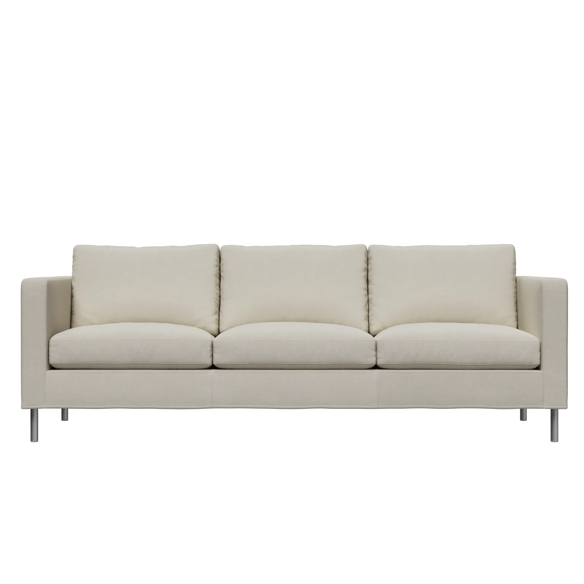 Alex 3-sits soffa, noah 07 light beige-aluminiumben Fogia