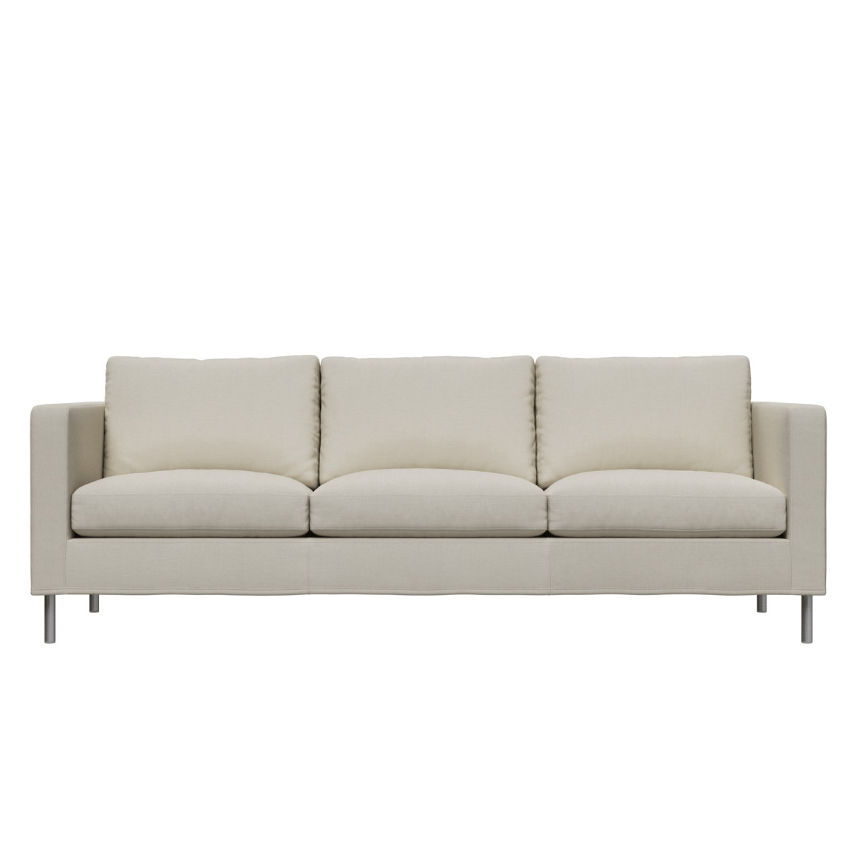 Fogia Alex 3-sits soffa noah 07 light beige-aluminiumben
