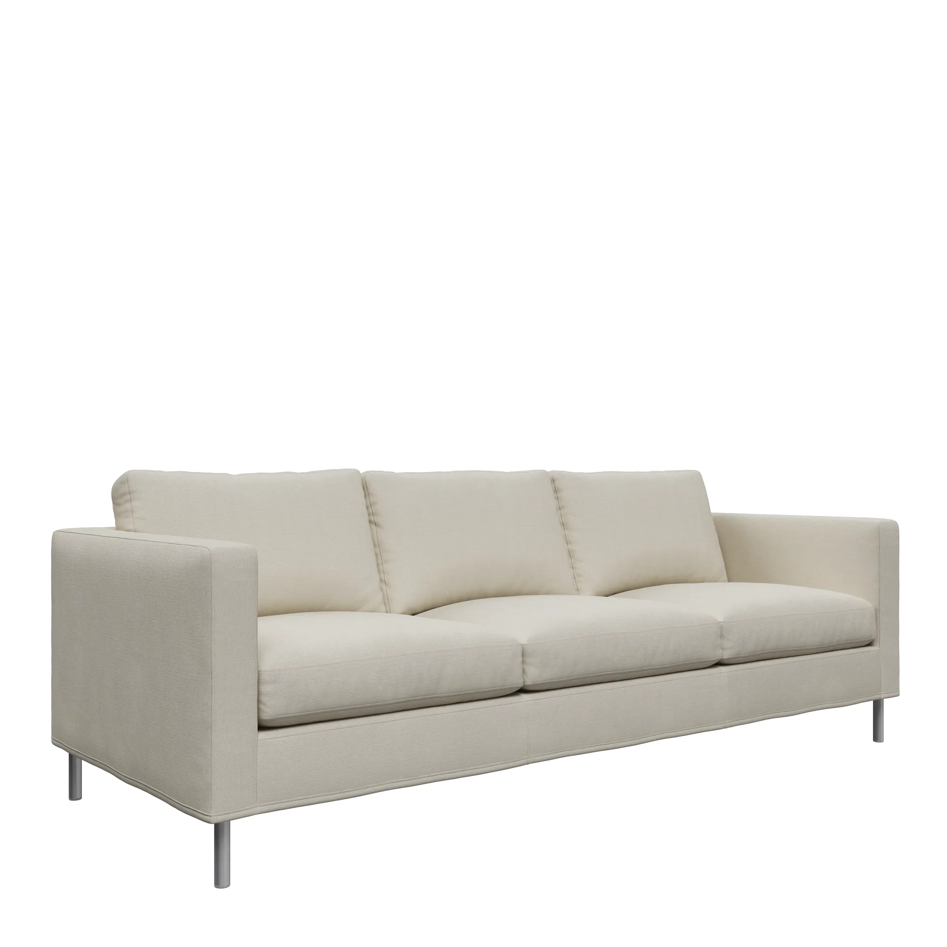 Alex 3-sits soffa, noah 07 light beige-aluminiumben Fogia