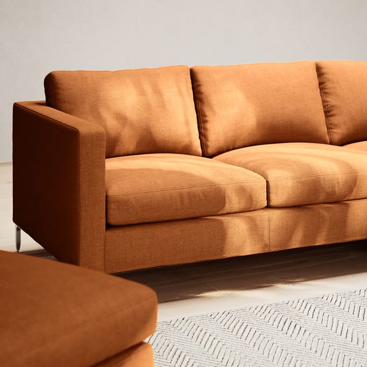 Alex 3-sits soffa, noah 07 light beige-aluminiumben Fogia