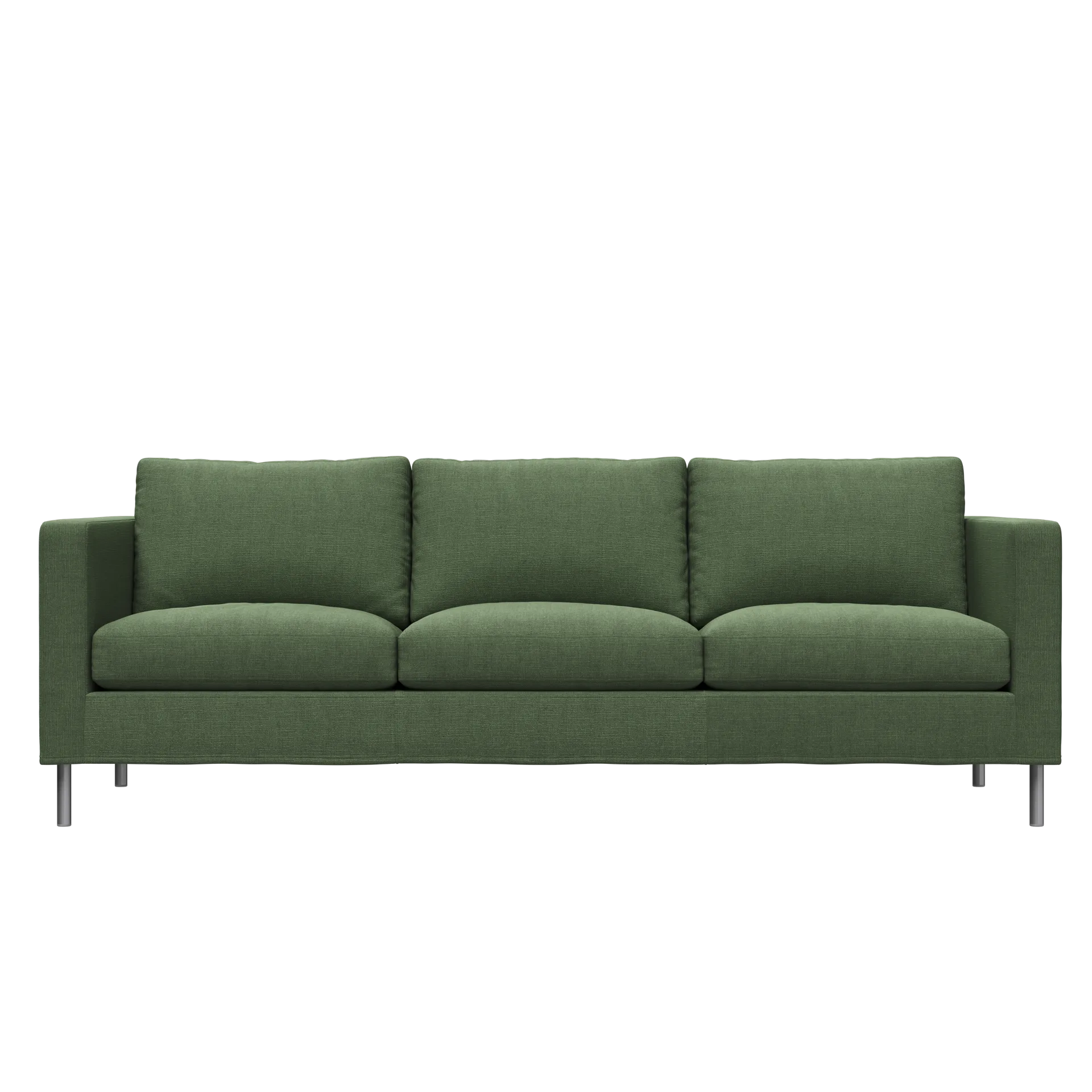 Alex 3-sits soffa, noah 38 dark green-aluminiumben Fogia