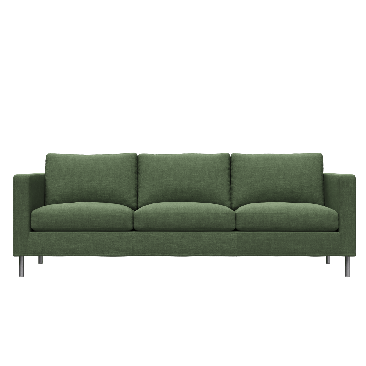 Fogia Alex 3-sits soffa noah 38 dark green-aluminiumben