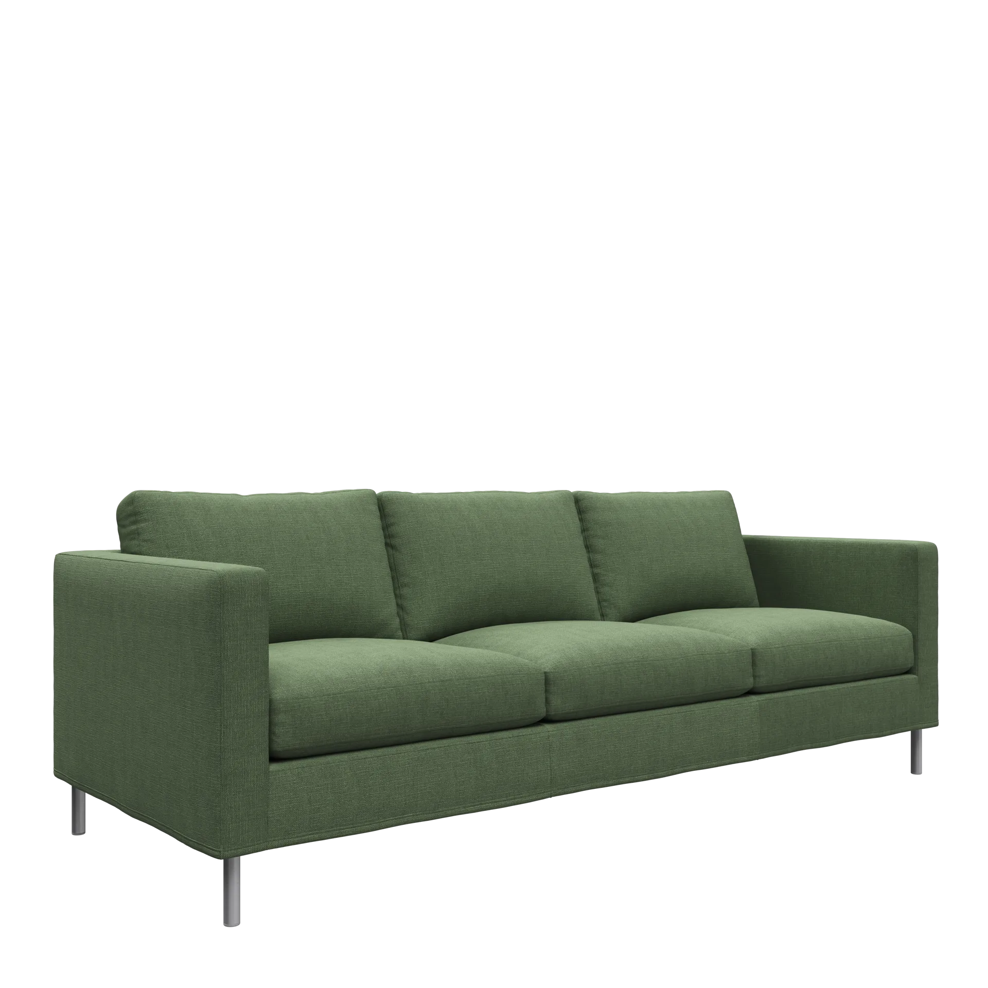 Alex 3-sits soffa, noah 38 dark green-aluminiumben Fogia